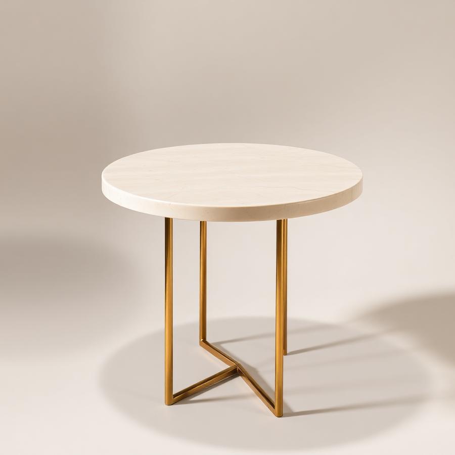 Travertine Side Table